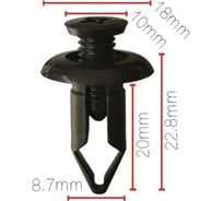 Клипса крепежная для а/м Mazda бампера 63844-01a00 10 шт Nord-Yada 909164