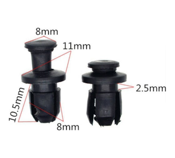 Клипса крепежная для а/м Mazda бампера 90467-09101 10 шт Nord-Yada 909165