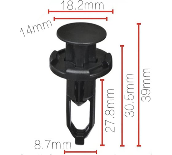 Клипса крепежная для а/м Toyota бампера 52161-16010 10 шт Nord-Yada 909210 1
