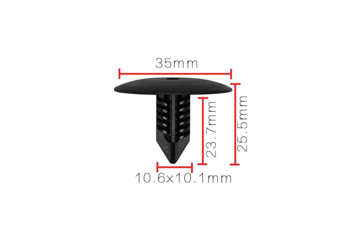 Клипса крепежная для а/м Renault бампера 7703077435 10 шт Nord-Yada 909258  - выгодная цена, отзывы, характеристики, фото - купить в Москве и РФ