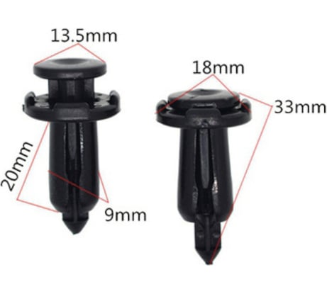 Клипса крепежная для а/м Nissan бампера 63848-9e001 10 шт Nord-Yada 909223