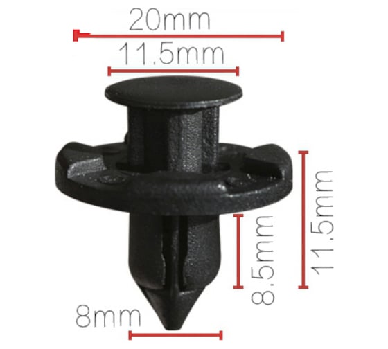 Клипса крепежная для а/м Nissan бампера 01553-09321, mr328954 10 шт Nord-Yada 909158