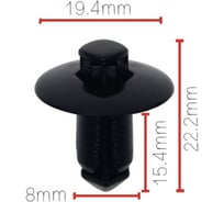 Клипса крепежная для а/м Nissan бампера 01553-06721 10 шт Nord-Yada 909167