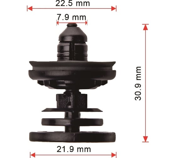 Клипса 10 шт AVERS 7L6868243-10 1