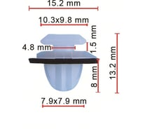 Клипса 10 шт AVERS 9046708225-10