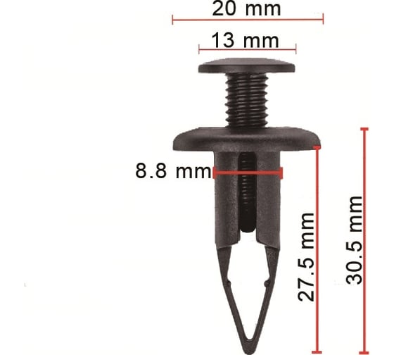 Клипса 10 шт AVERS 9046709127-10 1