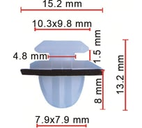 Клипса 50 шт AVERS 9046708225-50