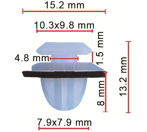 Клипса 50 шт AVERS 9046708225-50 1