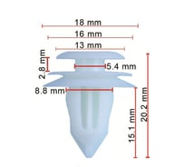Клипса 10 шт AVERS 9046710161-10