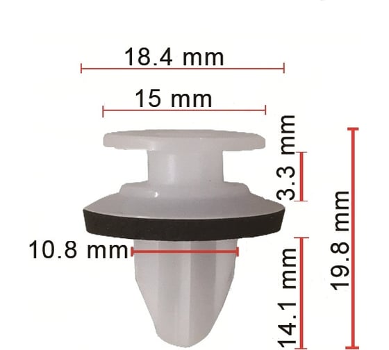 Клипса 50 шт AVERS KD5151W24-50 1