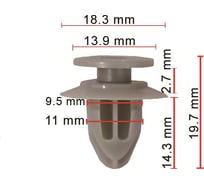 Клипса 50 шт AVERS KD5351W24-50