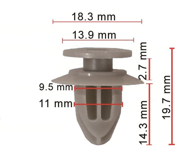 Клипса 50 шт AVERS KD5351W24-50 1