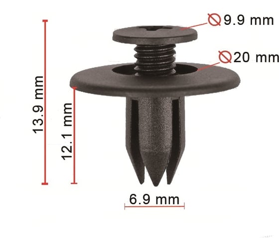 Крепеж 10 шт AVERS 59122AC030-10 1