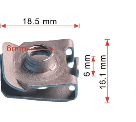 Клипса крепежная форсунки омывателя фары 10 шт AVERS 9017906127-10