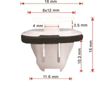 Клипса подкрылка 50 шт AVERS 76882JG10A-50