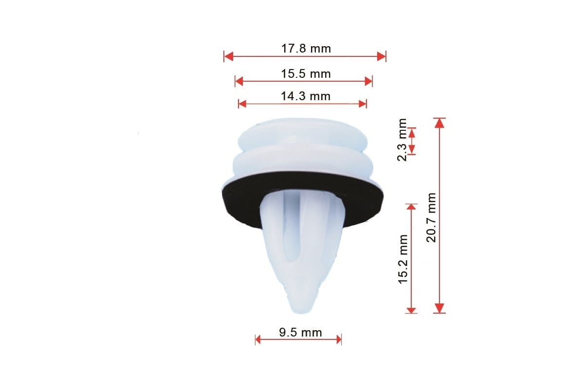 Клипса 50 шт AVERS 51418224768-50 - выгодная цена, отзывы ...
