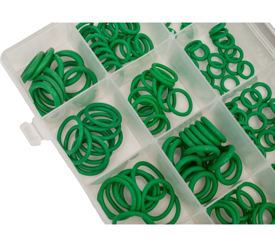 Набор колец резиновых уплотнительных O-Ring NBR70 дюйм. (green) 270 шт HIMPT 00-00011080