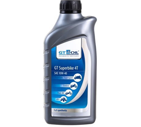Масло Superbike 4T, SAE 10W40, API  SM, 1л GT OIL 8809059407820