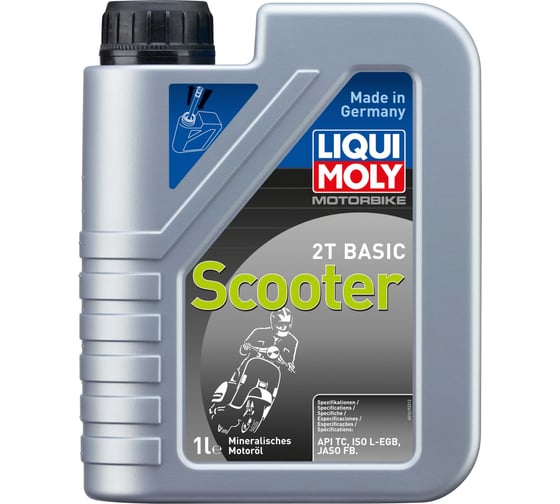 Минеральное моторное масло для скутеров Motorbike 2T Basic Scooter TC FB L-EGB 1 л LIQUI MOLY 1619 1