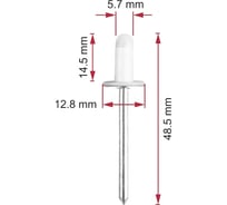 Клепка лючка бензобака Avers 10 шт. 9026906013-10