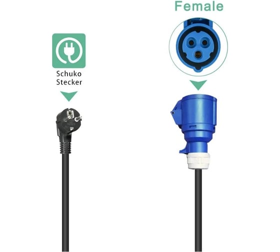 Переходник ALPENBOX Male Schuko - Female CEE16A 3P IP44 XTREM 3G2.5 0,5м 9110050