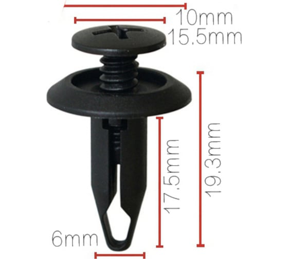 Клипса крепежная для а/м Ford, GM отделки ryq500070, 15773445 10 шт в 1 уп Nord-Yada 909450 1