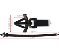 Клипса крепежная для а/м Honda, Mazda электропроводки 992891053, 90672sa0003, 90672sa00030 10 шт в 1 уп Nord-Yada 909452