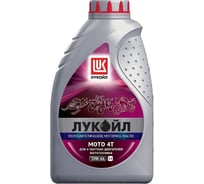 Моторное масло полусинтетическое МОТО 4Т SAE 10W40, SL, 1 л Лукойл 1595329