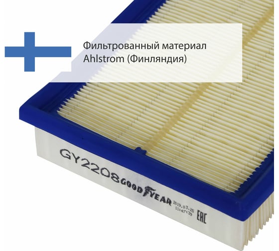 Фильтр воздушный автомобильный Goodyear GY2208