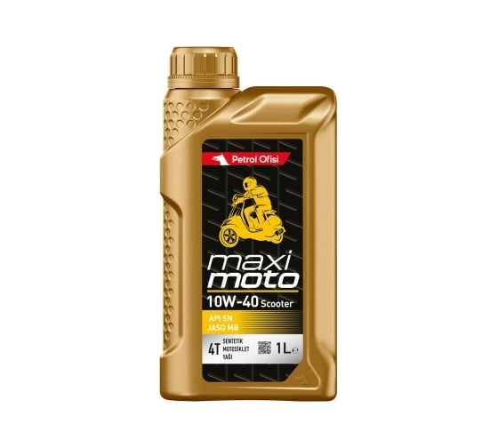 Моторные масла для мотоциклов MAXIMOTO 4T 10W-40 SCOOTER, (Канистра 1л)  Petrol Ofisi Z1633 400001633