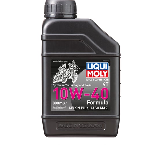 Минеральное моторное масло 1 л, 10W-40 для 4-тактных мотоциклов Motorbike Optimal 4T SL MA2 LIQUI MOLY 21862 1