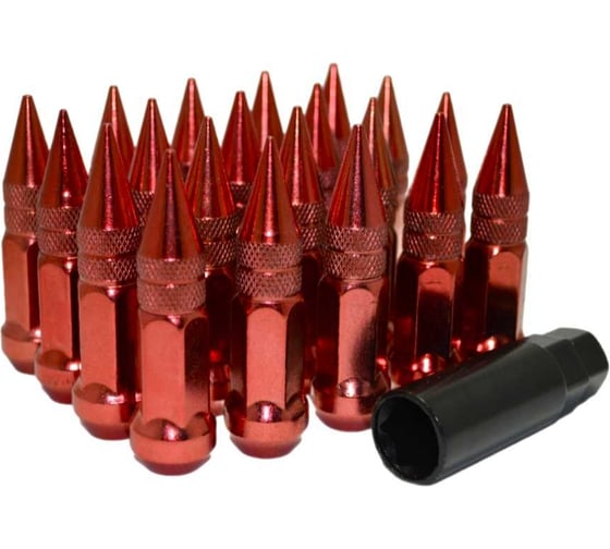 Комплект гаек тип Пика М12x1.25, Красный 20шт+1ключ STARLEKS KK911944SD/RD 1