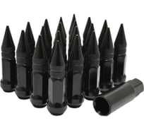 Комплект гаек тип Пика М12x1.5, Чёрный 20шт+1ключ STARLEKS KK911945SD/BC