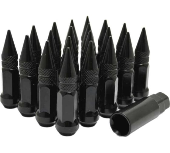 Комплект гаек тип Пика М12x1.5, Чёрный 20шт+1ключ STARLEKS KK911945SD/BC 1