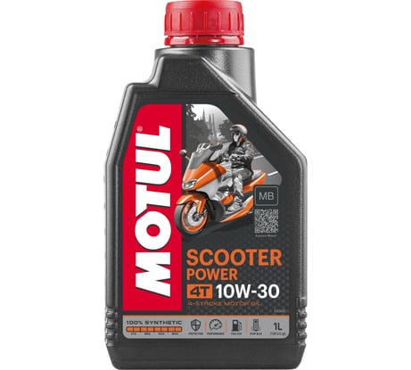 Macло для скутеров SCOOTER POWER 4T MB 10W30 1л MOTUL 105936