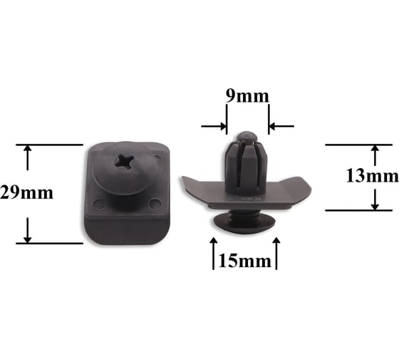 Автокрепеж для Ford Kia Mazda Subaru 10 шт MR114963 E7GZ17A904B MBF6750033 BF6750033 КрепАвто 0624