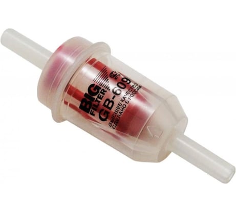 Фильтр топливный универсальный, до 2 л, пластиковый корпус, грубой очистки BIG FILTER GB609