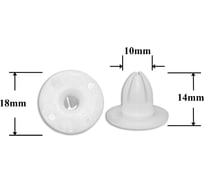 Автокрепеж для Mercedes VAG 10 шт 19882981, 700581, STM11333, 7703077225, V460566 Крепавто 0962
