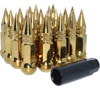 Комплект гаек тип Пика М12x1.5, Золотой 20шт+1ключ STARLEKS KK911945SD/GD
