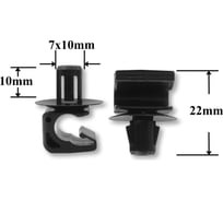 Автокрепеж для Lexus Toyota 10 шт A000647315 КрепАвто 1016