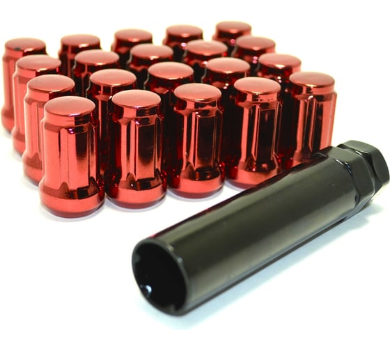 Комплект гаек М12x1.25 Красный 20 шт, ключ 6-шлицевой STARLEKS KK911144SD/Red 1