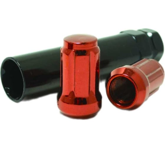 Комплект гаек М12x1.25 Красный 20 шт, ключ 6-шлицевой STARLEKS KK911144SD/Red