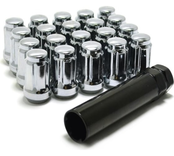 Комплект гаек М12x1.5 Хром 20 шт, ключ 6-шлицевой STARLEKS KK911145SD/Cr 1