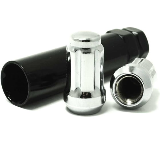 Комплект гаек М12x1.5 Хром 20 шт, ключ 6-шлицевой STARLEKS KK911145SD/Cr