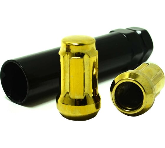 Комплект гаек М12x1.25 Золотой 20 шт, ключ 6-шлицевой STARLEKS KK911144SD/Gd