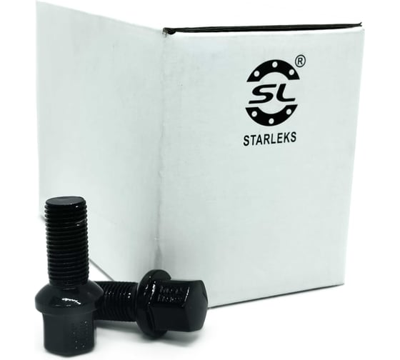 Болт колесный Чёрный, сфера М14x1.5 STARLEKS 10шт S17D28(R14)BC