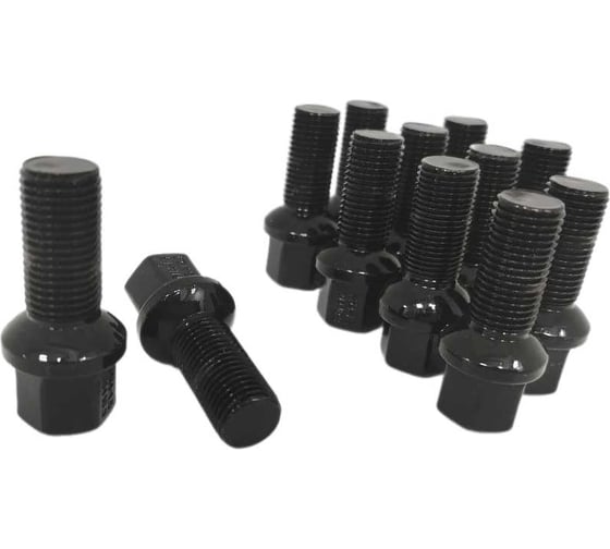 Болт колесный Чёрный, сфера М14x1.5 STARLEKS 10шт S17D28(R14)BC