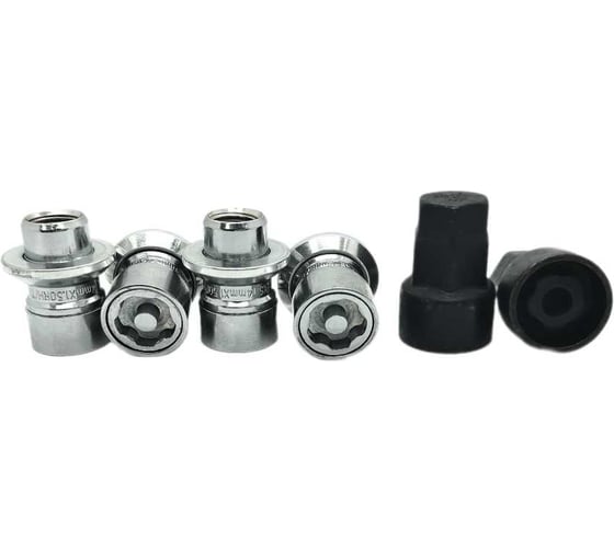 Комплект секретных гаек 4 шт, спец. ключ 2 шт STARLEKS C763848-S10EM-2Key