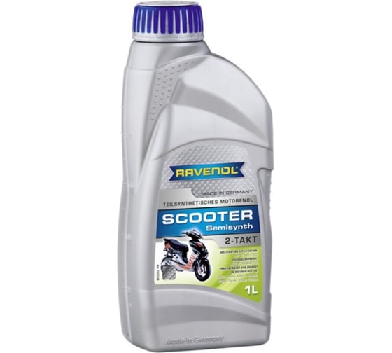 Масло моторное Scooter 2-Takt Teilsynt new 1 л для 2-тактных двигателей RAVENOL 1152150-001-01-999 1