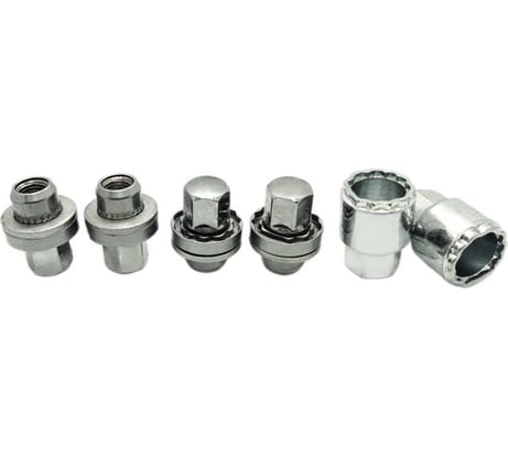 Комплект секретных гаек 4 шт, спец. ключ 2 шт STARLEKS 763845NNI-2Key